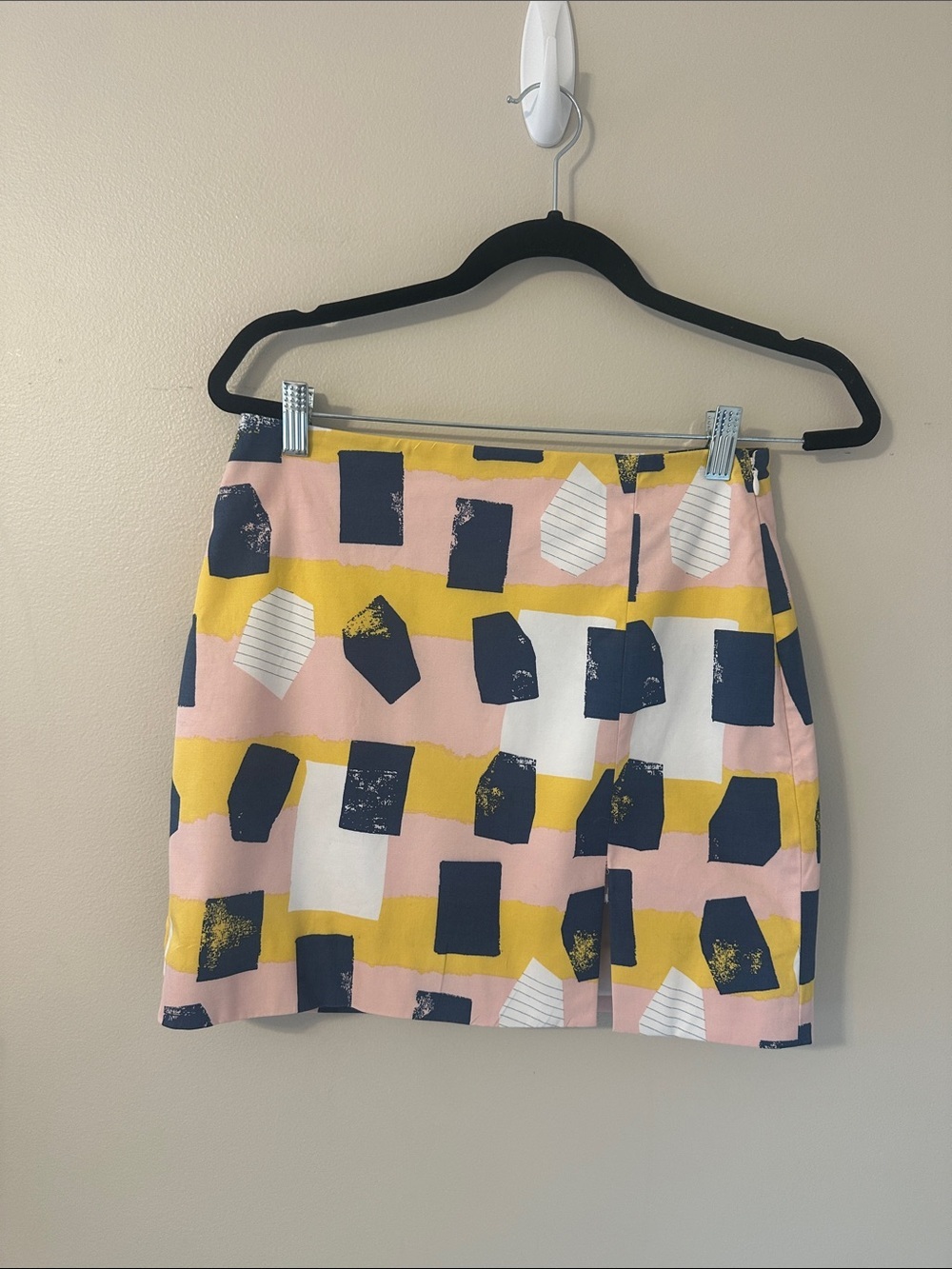 Kate Spade Saturday Womens Colorful Abstract Block Print Cotton Mini Skirt Sz 4